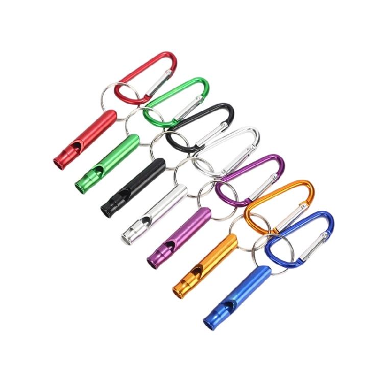 Сигнальный свисток для чрезвычайных ситуаций, устойчивые к коррозии алюминиевые сплавы, карабин-клипса для выживания, пешего туризма, безопасности 1