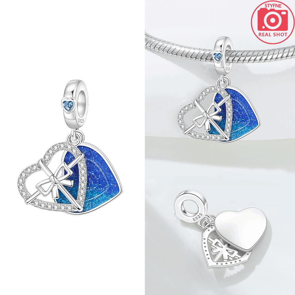Original Charms Copper Blue Shiny Heart Dreamy Purple Star Bouquet Beads Fit Bracelet Women Jewelry Making Diy Gift
