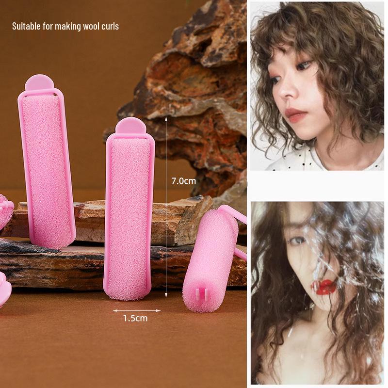 No-Heat Self-Grip Sponge Hair Curlers, 7x1.5cm, Non-Damaging Curlers