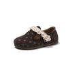 Girls' leather shoes 2025 autumn new polka dot baby princess shoes soft sole light Velcro little girl leather shoes tide