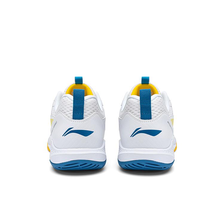Li Ning Badminton-Schuhe Unisex Niedrig geschnitten Standard Weiß/Leuchtend Gelb AYTU011-2