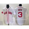 Maglietta da Baseball Unisex Ricamata Boston Red Sox Abbigliamento Sportivo Miscela di Cotone Traspirante Abbigliamento per tifosi