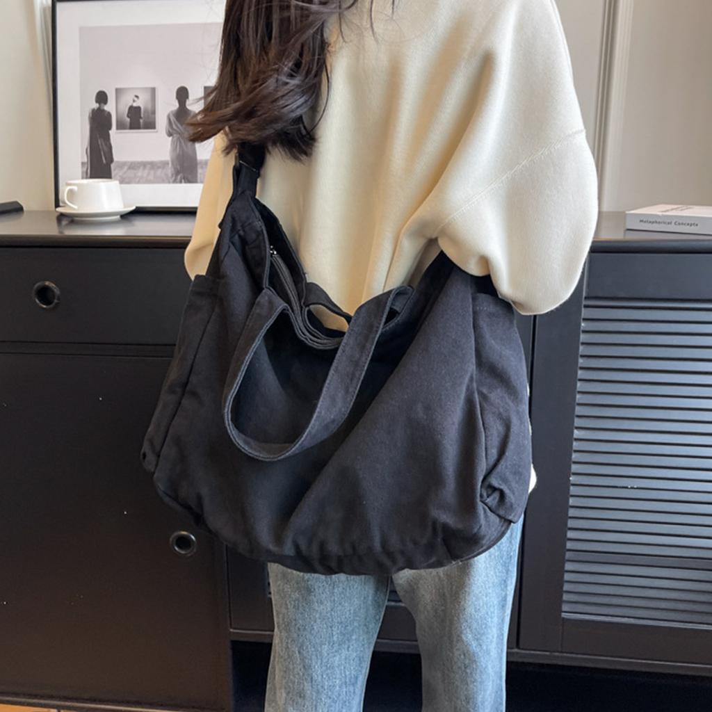 Japanese Style Canvas Shoulder Bag for Women and Men Vintage Crossbody Bags Satchel