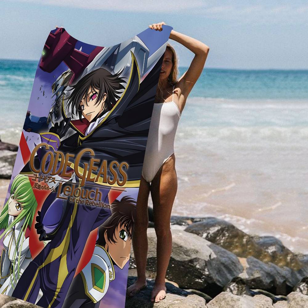 

Classic Mecha Anime C-Code G-Geass Big Microfiber Beach Towels Quick Dry Towel Sand Beach Towel Pool Towel For Travel Swim Pool W30*H60(CM)