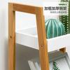 Bathroom Standing Shelf Bathroom Vanity Floor Standing Shelf Storage Bamboo Ladder Bookshelf 4 Tier Shelf Wood Organizer Rack