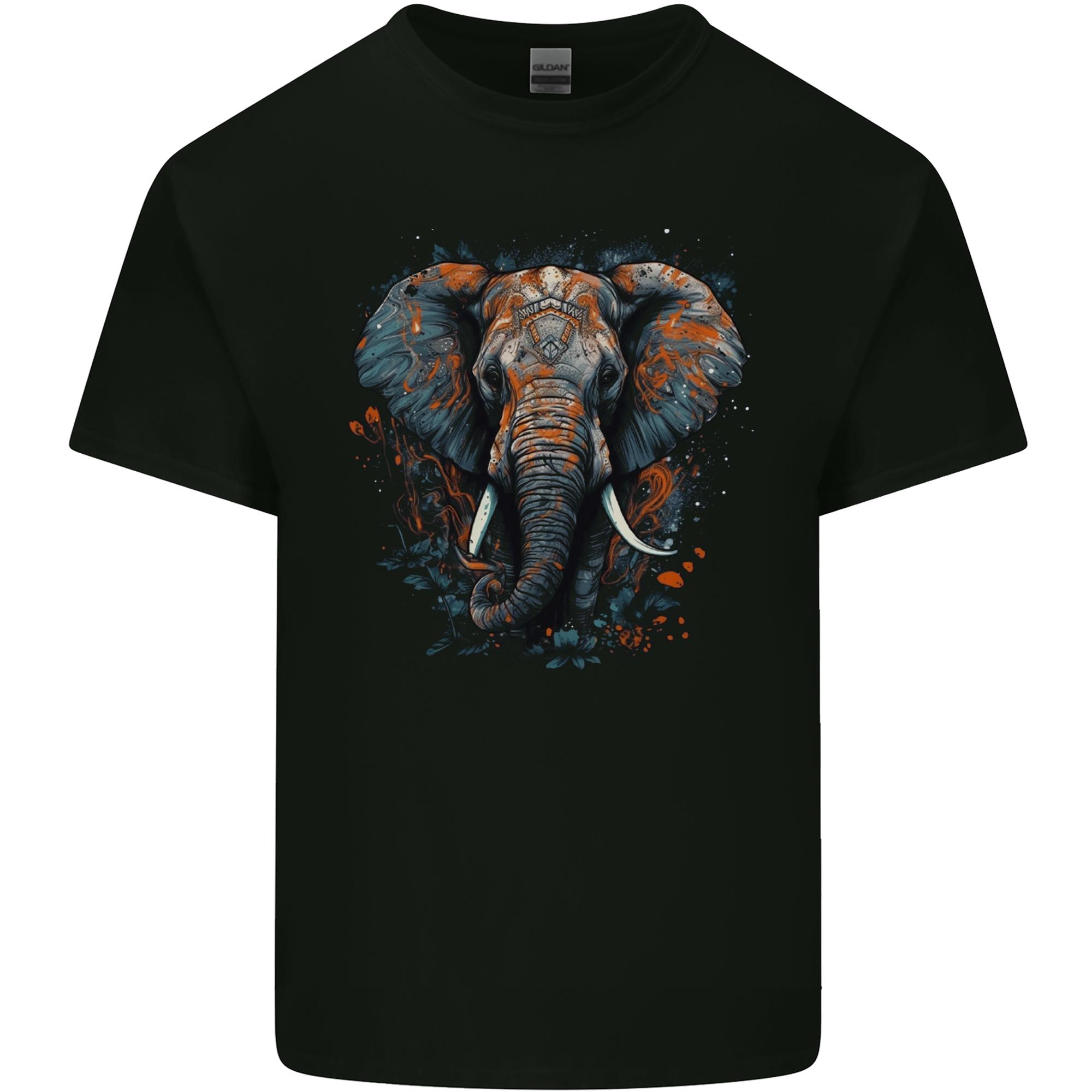 Abstract Elephant Unisexs Light Cotton TShirt S