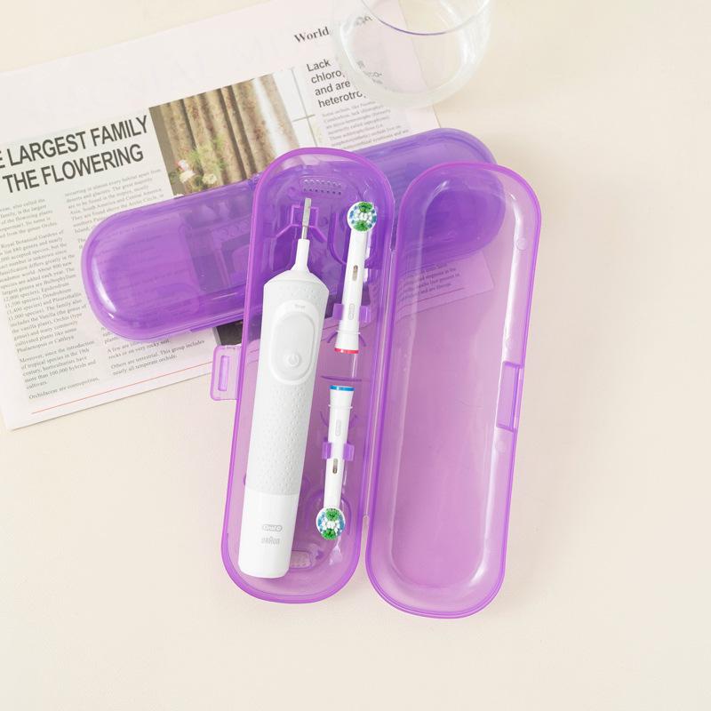 Glossy Purple Universal Electric Toothbrush Travel Case