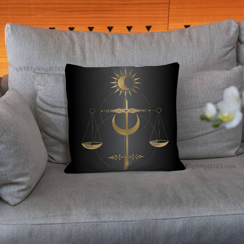 Lawyer Unique Justice Pillow Case Square Double-Sided Printing Short Plush Sofa Cushion Cover Bedroom Bedside Pillow
