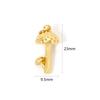 5 Piece Brass Charms 18K Real Gold Plated Mushroom 3D Pendants For DIY Necklace Bracelet Jewelry Making 23mm X 9.5mm
