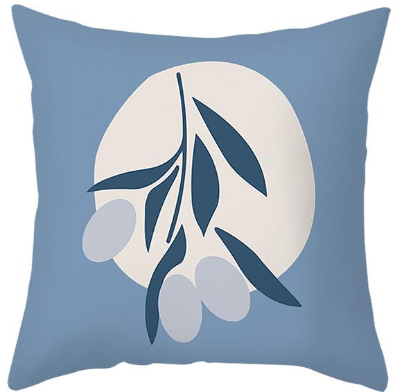 Simple Style Morandi Color Pillowcase Lines Abstract Geometric Printed Cushion Home Sofa Pillowcase