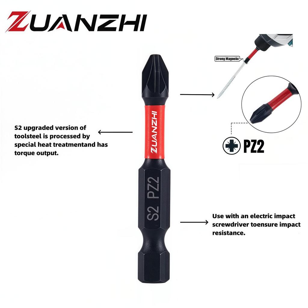 Cross-border Phillips PZ2 Screwdriver Bits Set for Household Use