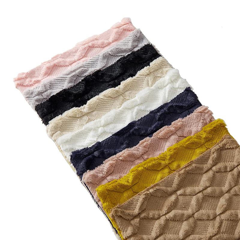 45x45cm Pillowcase Geometric Diamond Block Pattern Plush Cushion Cover Simple Home Sofa Cushion