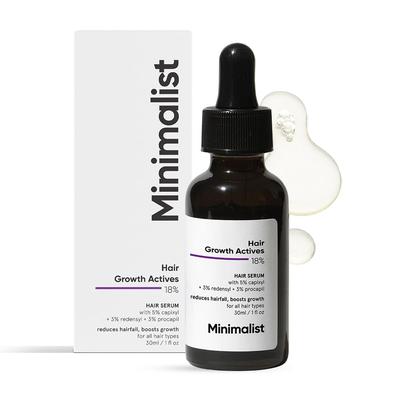 Minimalistické sérum pro růst vlasů s 3% Redensyl, 3% Anagain, 3% Procapil, 5% Capixyl & 4% Baicapil 18% Aktivních látek pro růst vlasů, 30 ml X Balení po 2