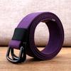 Men's Canvas & Leather Double Ring Stretch Belt