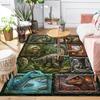 Dinosaur Collection Pattern Rug Floor Mat for Living Room or Bedroom Soft and Comfortable Carpet a Gift for Birthday and Holiday.