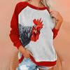 Shoulder sleeves autumn winter letter loose 3D printed long sleeved round neck sweatshirt Pullovers & Long Sleeves (women’s)