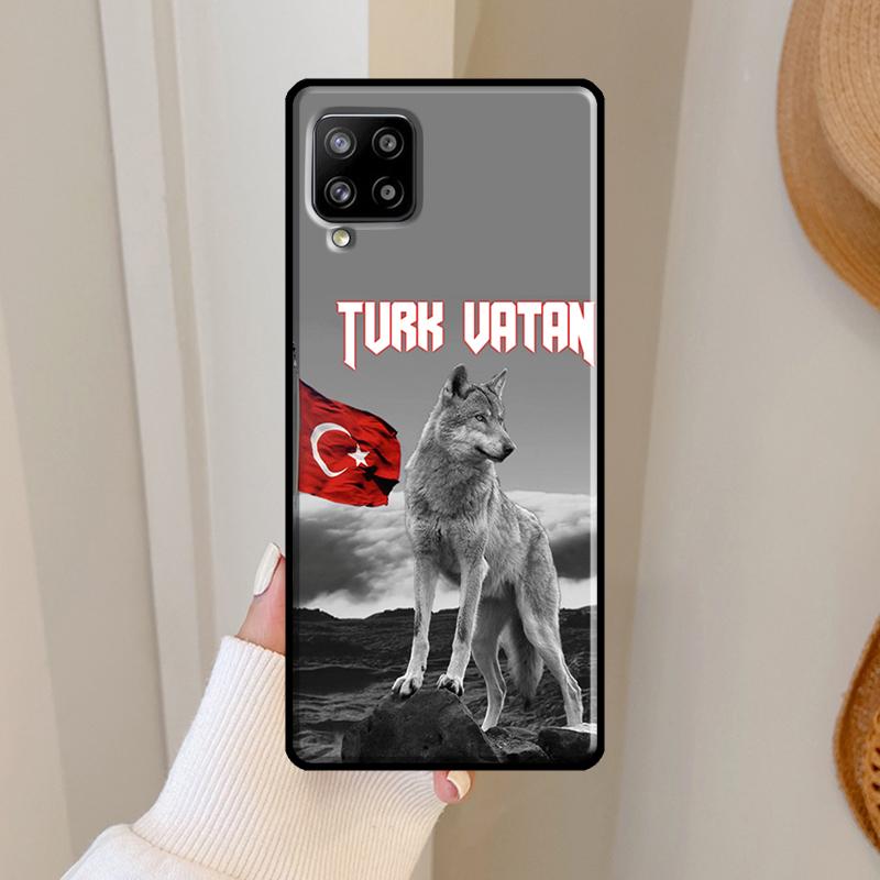 Turk Wolf Turkey Flag Case For Samsung Galaxy A06 A05 A16 A26 A36 A56 A33 A32 A52 A15 A53 A13 A34 A54 A14 A35 A55