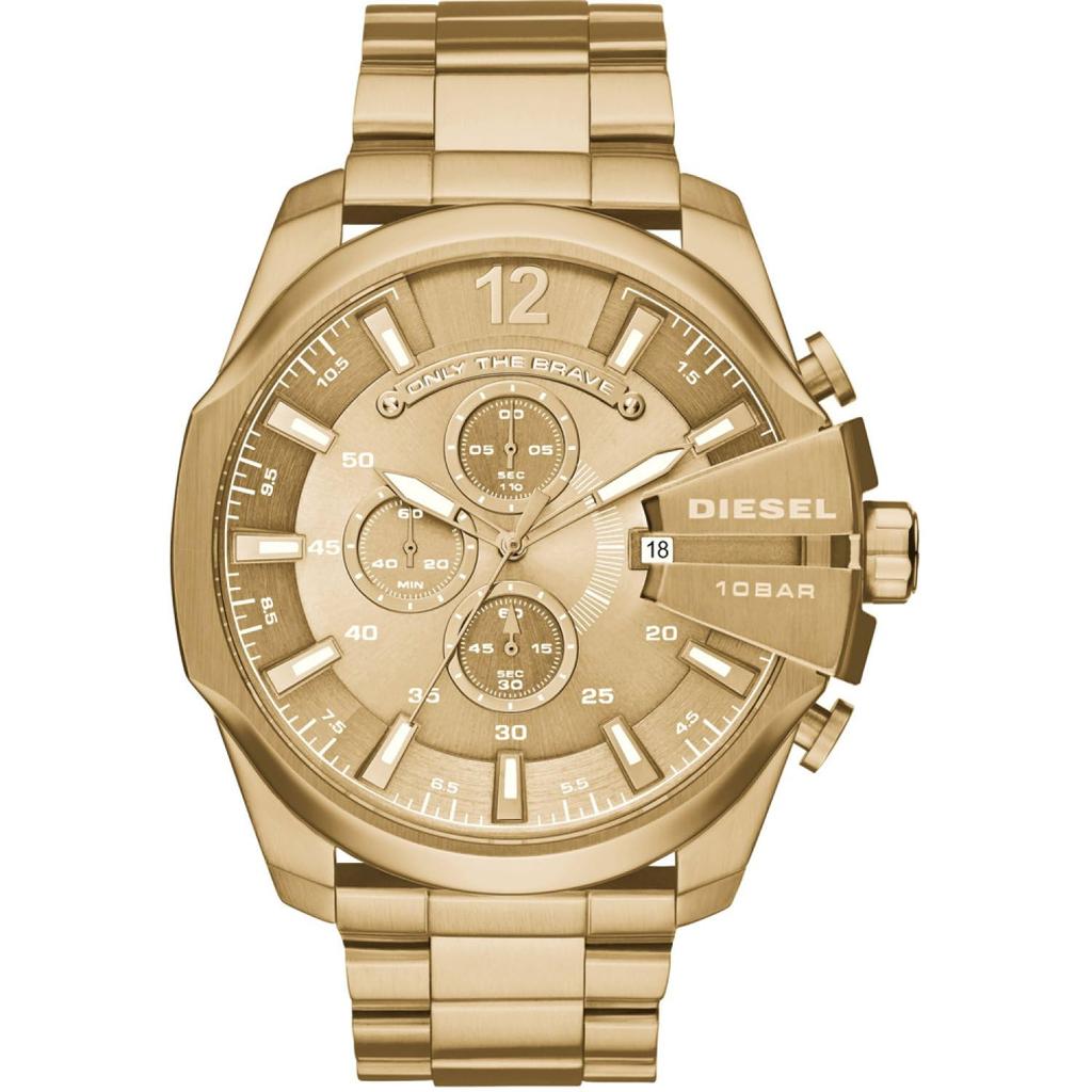 DIESEL MEGA CHIEF Ganzgoldene Uhr DZ4360 [Parallelimport]