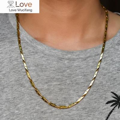 Fashion Width 3mm Stainless Steel Bamboo Necklace High Quality Gold And Silver Color Stainless Steel Men Chain Jewelry