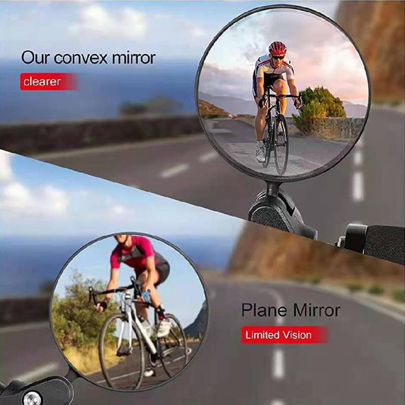 Motorcycle Rearview Handle Bar End Mirrors Moto Accessories Universal Motorbike Bicycle Foldable Handlebar Round Convex Mirror