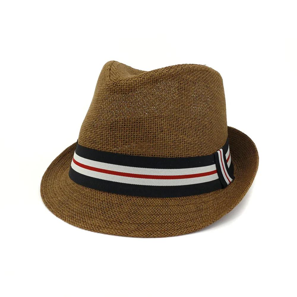 

BUTTERMERE Brand New Design Black Trilby Hat Spring Summer Men Women Straw Fedora Hat British Style Jazz Cap Beach Male Hat One Size темно-коричневого кольору