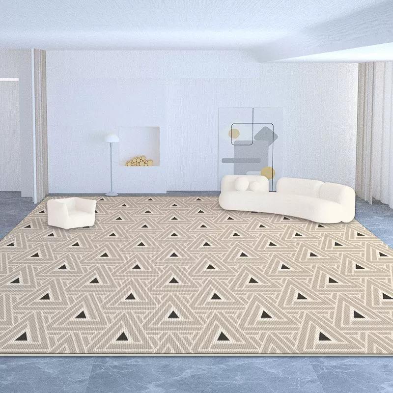 Striped Geometric Pattern Carpet for Living Room Large Area Rugs Modern Minimalism Light Luxury Mats Bedroom Floor Mat