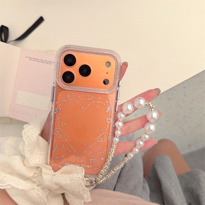 Gold-Plated Heart Wings Phone Case for iPhone 17/16 Pro Max/15/14