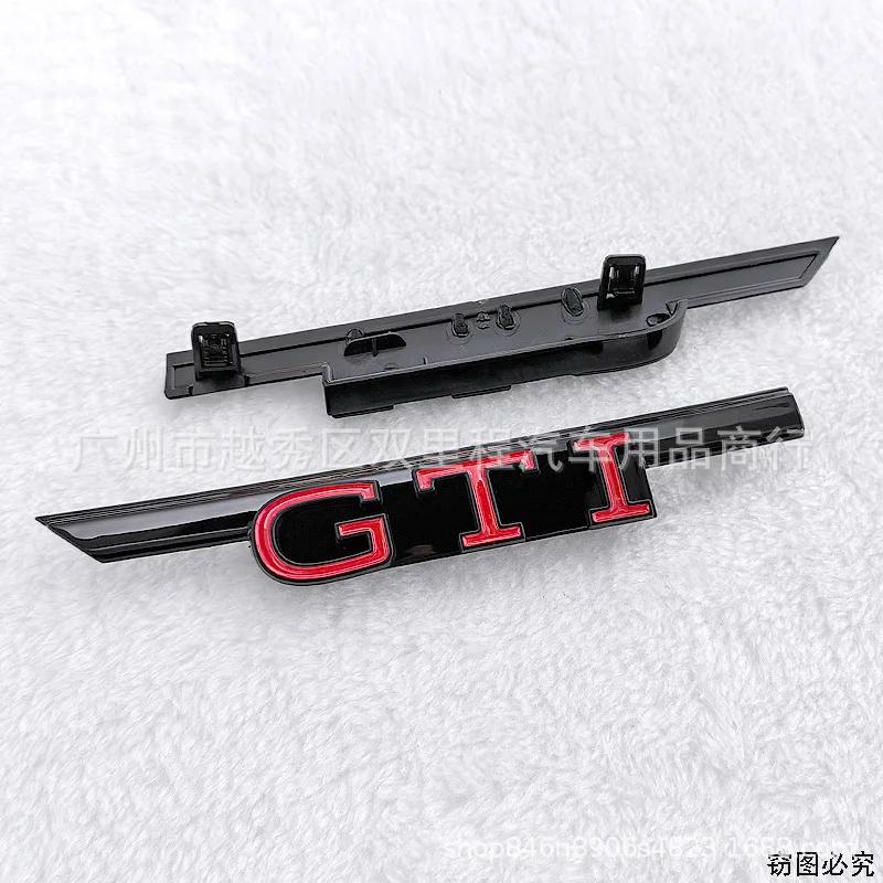

2026 Hot For VW VOLKSWAGEN 1pcs ABS GTI GTD Logo Car Front Hood Grille Replacement Badge For Volkswagen VW Golf 8 Rline GTI Polo