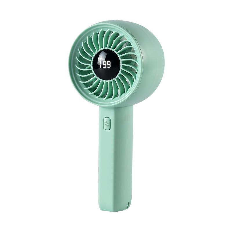 Portable Rechargeable USB Mini Fan with Digital Display and Strong Wind