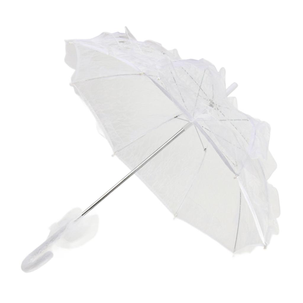 Lace Parasol Umbrella Hand Made Wedding Bridal Lace Umbrella Elegant Decorative Lace Umbrella Photography Prop for Party