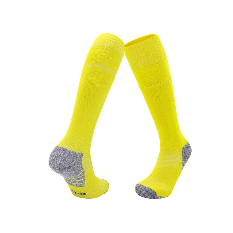 Professional Long Football Socks with Pocketed Shin Guards - Non-slip, Towel Bottom for Kids & Adults