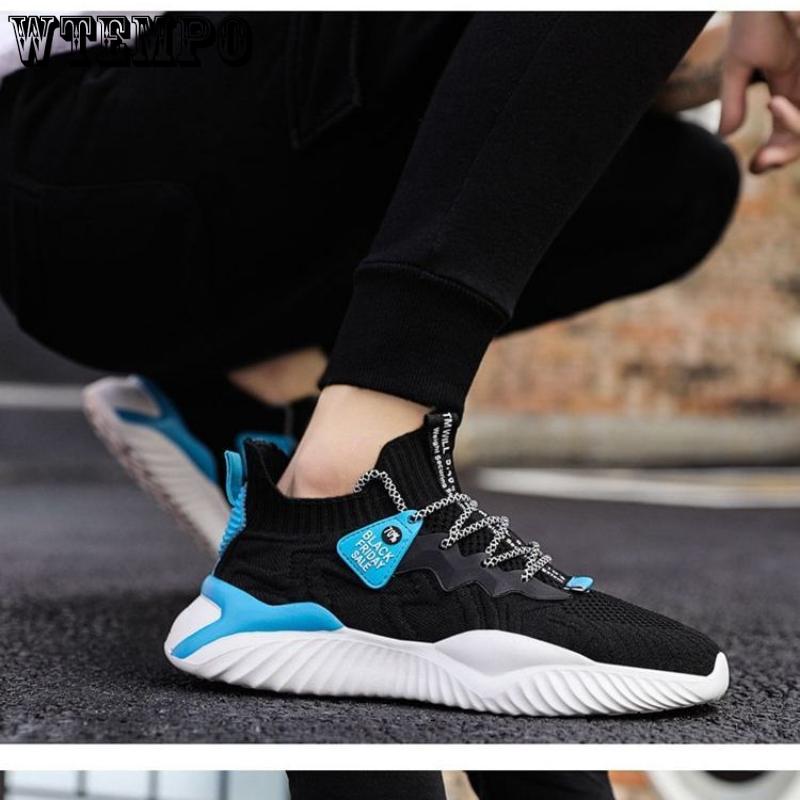 WTEMPO Men's Summer Sneakers Mesh Breathable Outdoor Sport Shoes Thick Soled Non-Slip Clunky Sneaker Casual Running Shoes