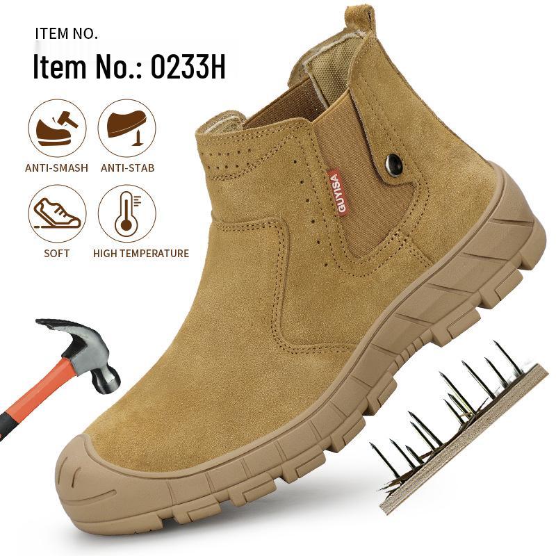 Men's Work Safety Shoes, Anti-smash, Puncture & Heat Resistant, Fireproof Welders' Footwear