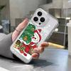 Soft Clear Phone Case For iPhone 17 16 11 12 13 14 15 Pro Max XS XR X 7 8  Cute Cartoon Santa Claus Elk Snowman Christmas Cover