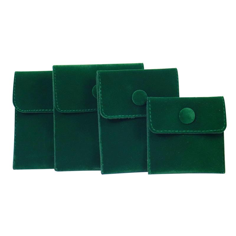 Sametový šperkový sáček se stahovací šňůrkou a zapínáním na patentku - Silný, jemný úložný sáček na prsteny, náhrdelníky a náušnice