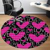 1pc Love Hearts Pattern Chair Carpet for Office, Non-slip, Soft and Durable Office Rug, Perfect for Office Yy251227155