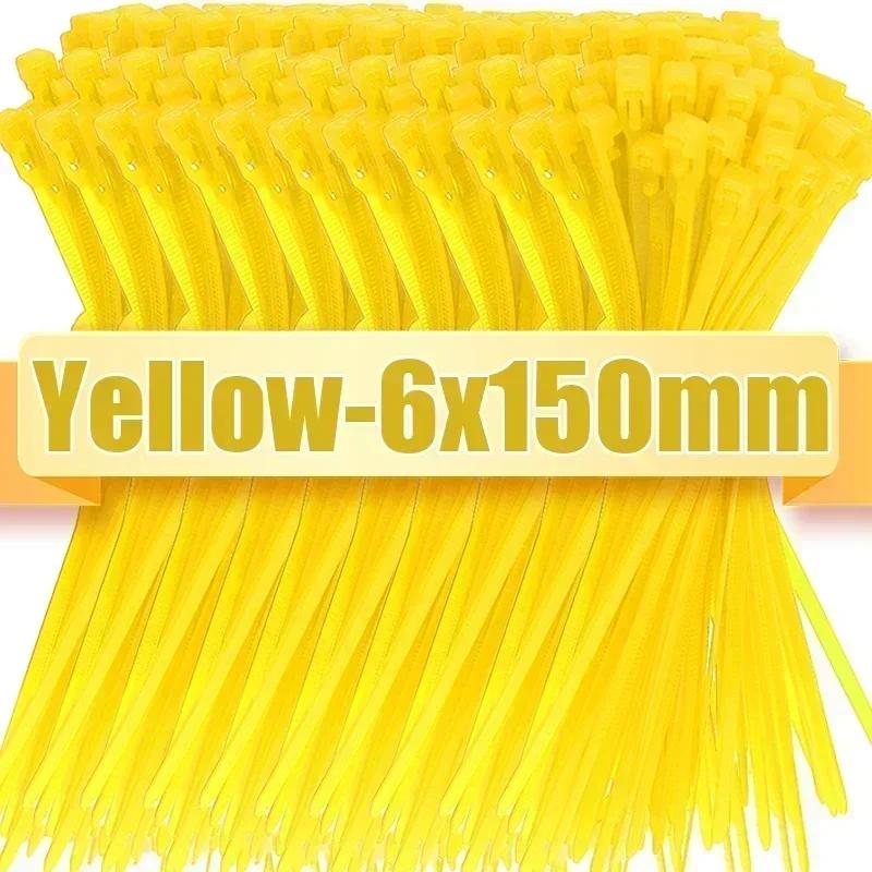 

Wholesale Nylon Plastic Zip Tie Releasable Strap Wrap Clamp Reusable Cable Zip Ties for Garden Plant Secure Vine Home Office 500PCS жовтий
