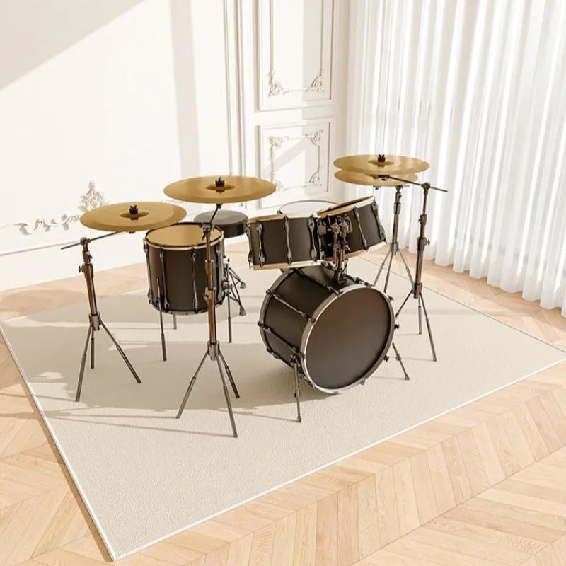Simple Solid Piano Drum Carpet Thickened Shock Absorption Sound Insulation Non-slip Mat Light-luxury Living Room Bedroom Rug