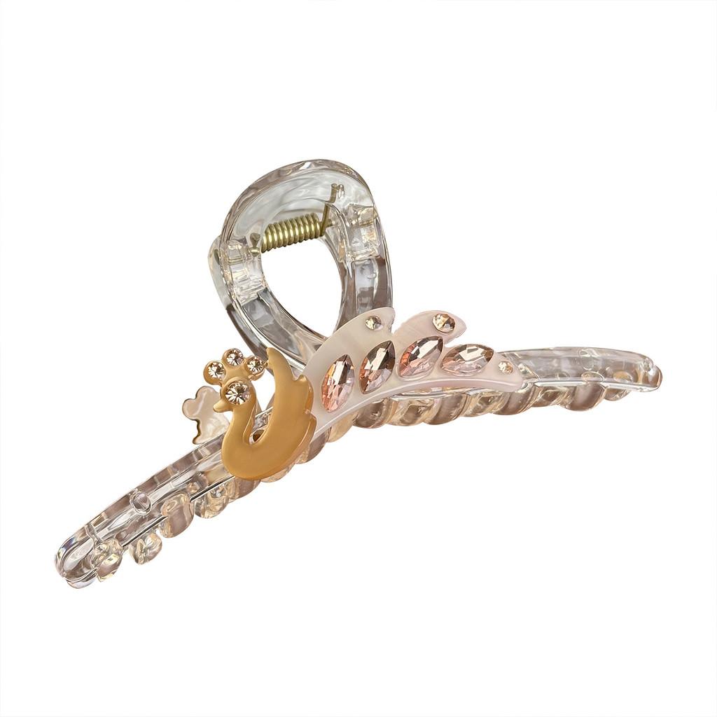 Trendy 11cm Rhinestone Studded Hair Claw Clip Versatile Fashion Accessory For Womens Hairstyles