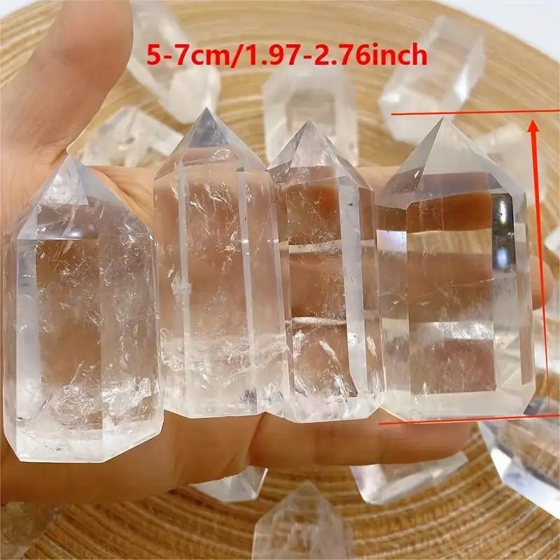 1pc Stunning Natural Clear Quartz Stone Point Crystal Tower for Home And Office Decoration And Holiday Gift