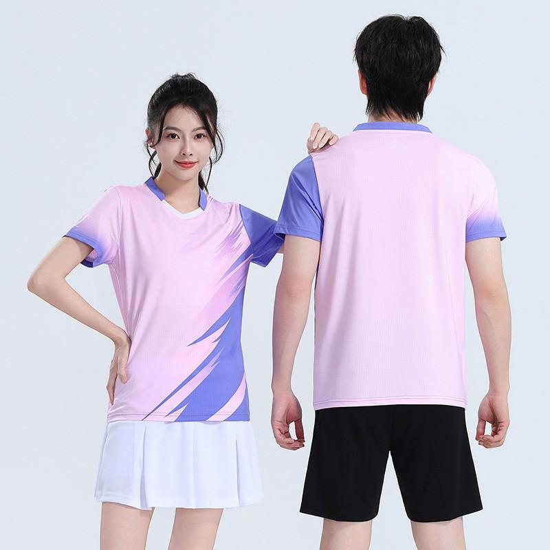 Quick-Dry Breathable Badminton Shirt Shorts Set Men Women Training Competition Sportswear Customizable
