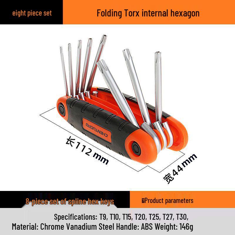 Torx Hex Key Wrench Set - 6-Piece Hexagon Screwdriver Tools