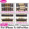 10pz Connettore FPC Batteria Cavo Flessibile Per iPhone 14 15 Plus 16 13 12 11 Pro Max X XR 8 Spina a Clip