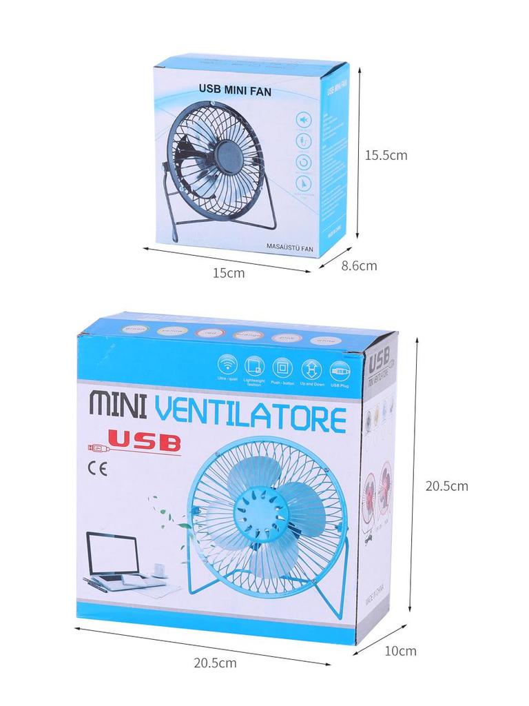 360° drehbarer, leiser USB-Schreibtischventilator