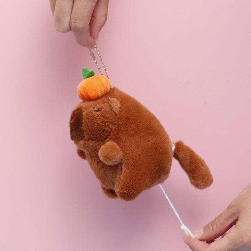 Capybara Plush Toy - Cute Rodent Doll Gift with Mini Pendant