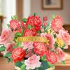 Neue 3D-Pop-up-Stil 3D-Grußkarte Kreative Romantische 3D-Blumenkarte Handgemachte Blumen-Segenskarte Valentinstag
