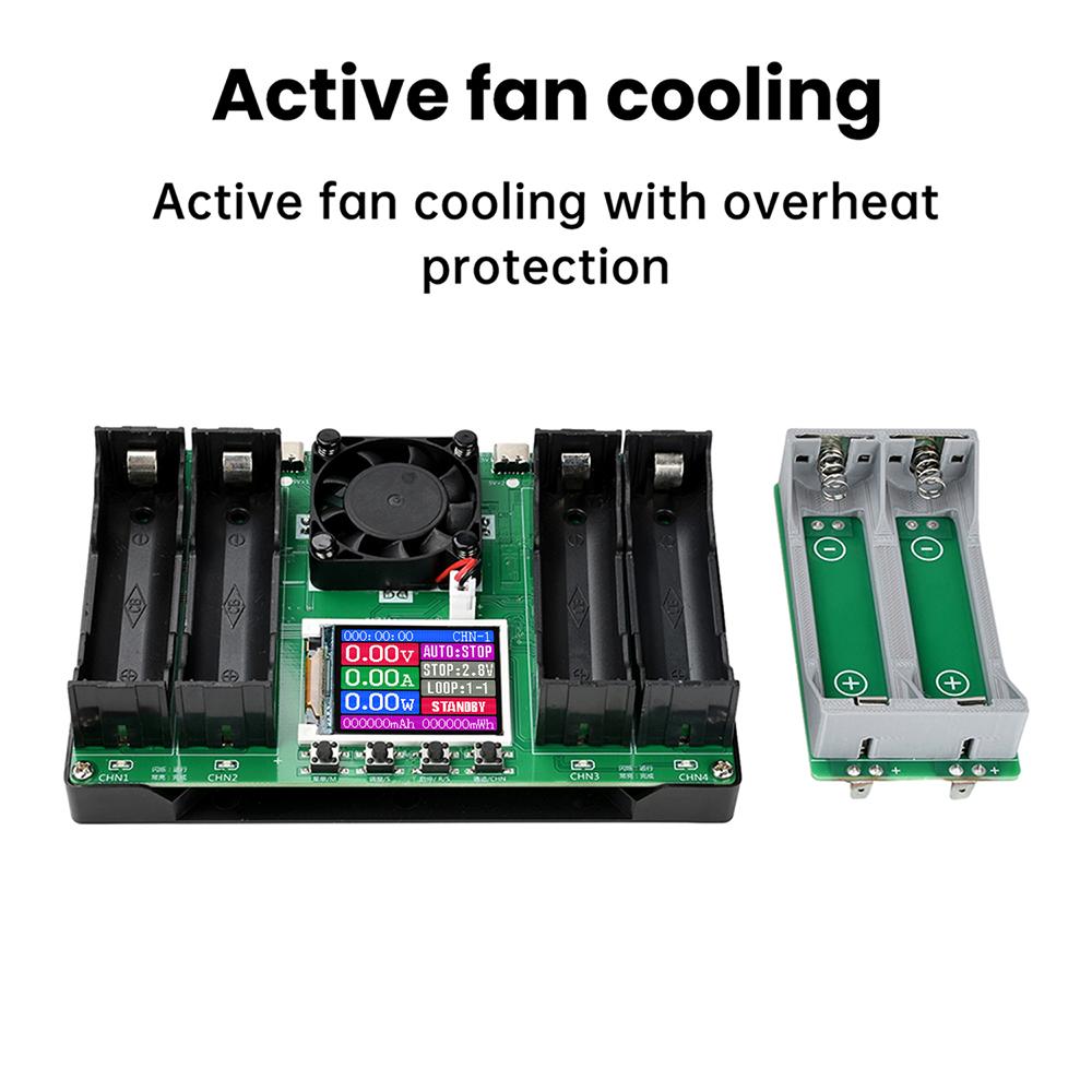 Four-Channel 18650 Battery Capacity and Internal Resistance Tester Automatic Charge-Discharge Module Electronic Load Tester