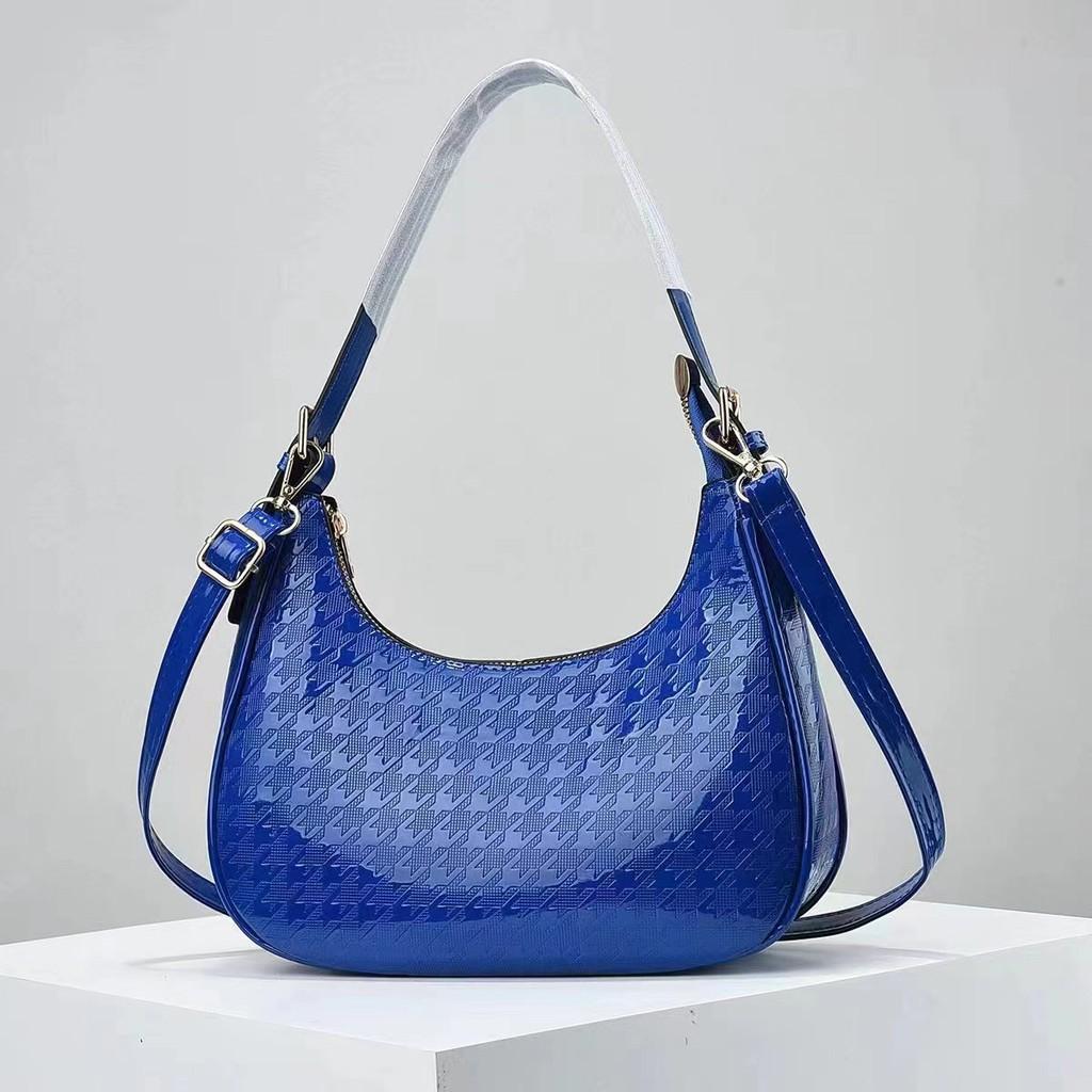 Шикарная женская винтажная сумочка высокого класса, стильная сумка через плечо с цепочкой, черная синий