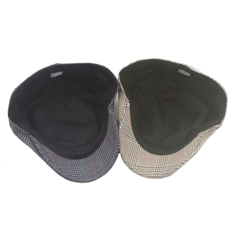 Jesienno-zimowa męska czapka gazeciarza Brytyjski beret Ciepła czapka do przodu