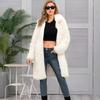 Women's Imitation Fur Jacket Top Plush Lapel Coat Long Autumn and Winter New